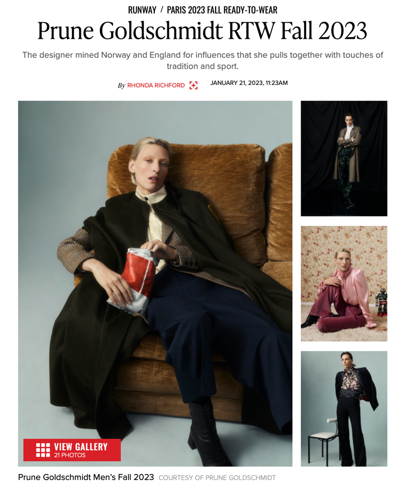WWD - Prune Goldschmidt RTW Fall 2023