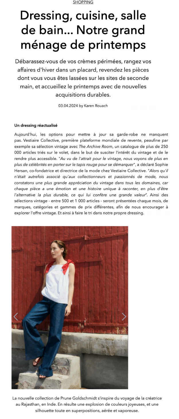 L'OFFICIEL - "Notre grand ménage de printemps"