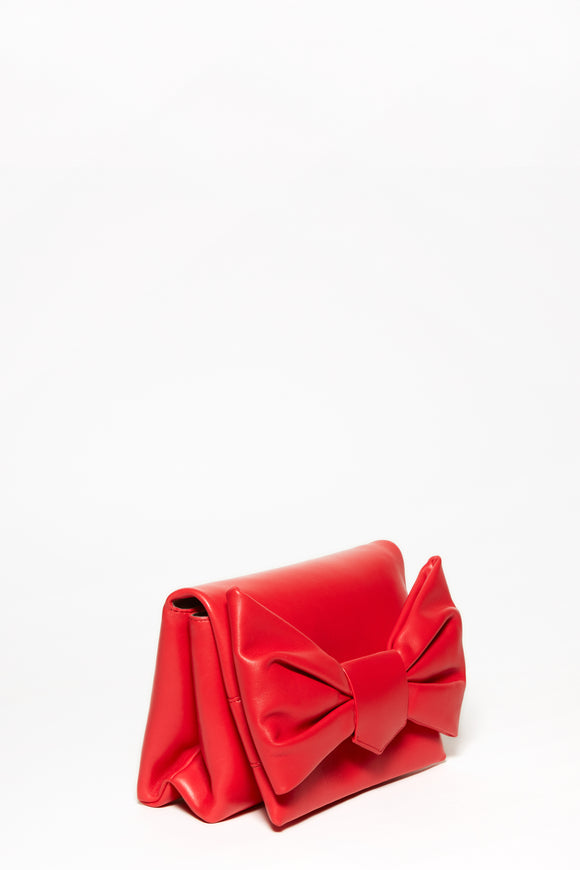Sac NŒUD cuir rouge - prunegoldschmidt