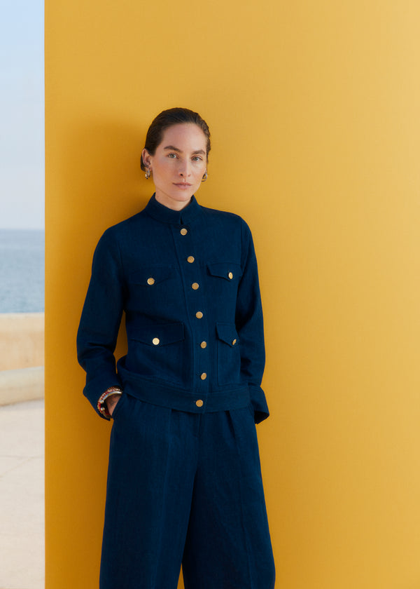 COLLEEN  - Veste chambray - prunegoldschmidt