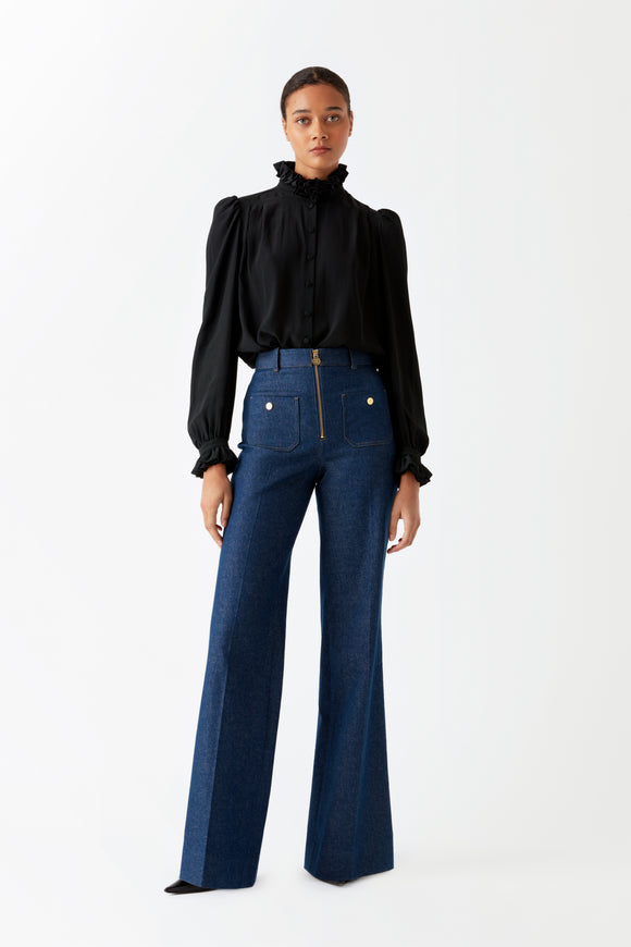 DANAÉ - Pantalon taille haute évasé - prunegoldschmidt