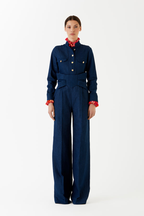 COLLEEN  - Veste chambray - prunegoldschmidt