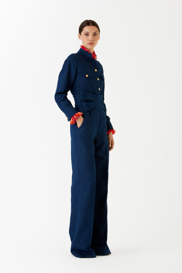 COLLEEN  - Veste chambray - prunegoldschmidt