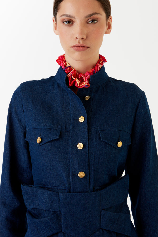 COLLEEN  - Veste chambray - prunegoldschmidt
