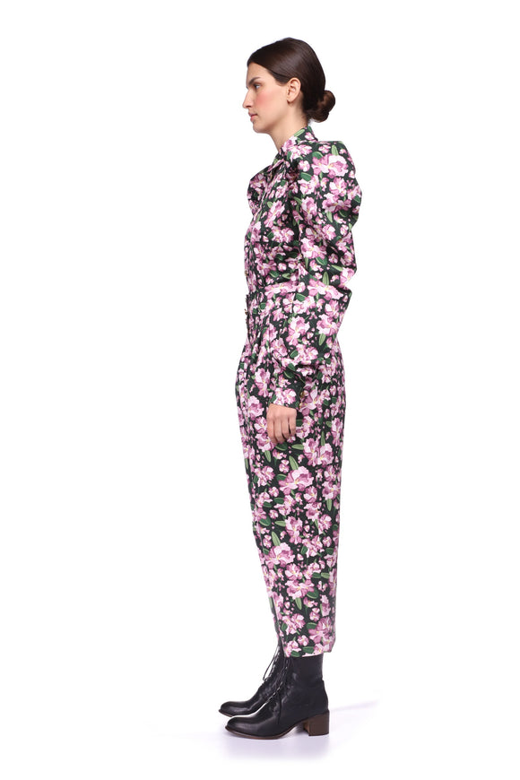 ALLISON - Pantalon carotte en coton imprimé - prunegoldschmidt