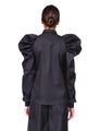 BEGONIA - Chemisier noir manches gigot - prunegoldschmidt