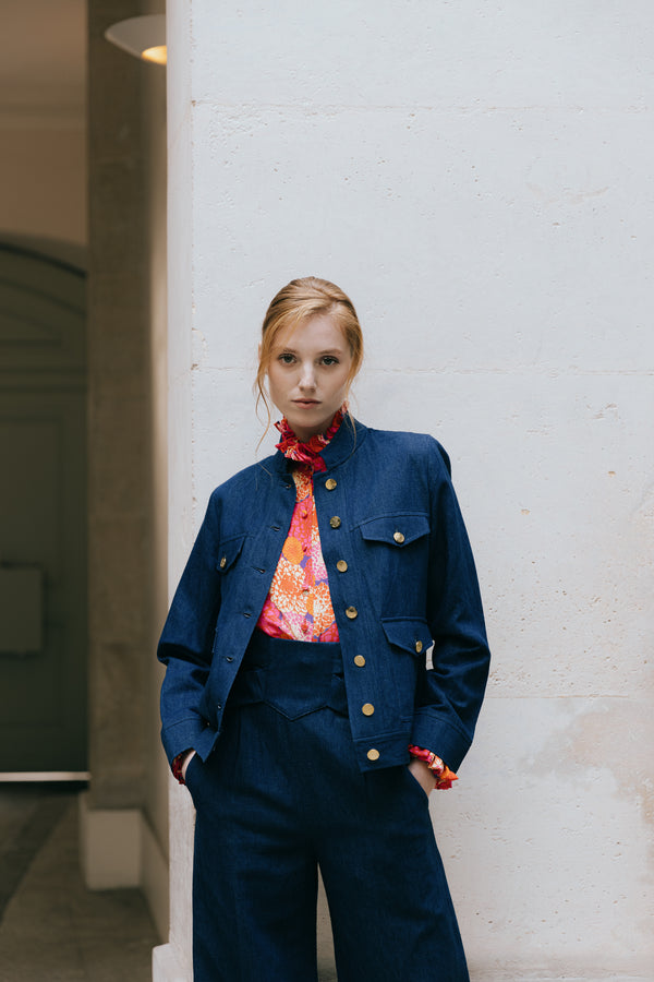 COLLEEN  - Veste chambray - prunegoldschmidt