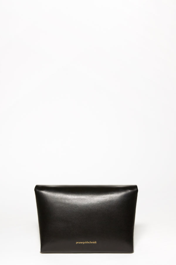 Sac NŒUD cuir noir et chaîne or - prunegoldschmidt