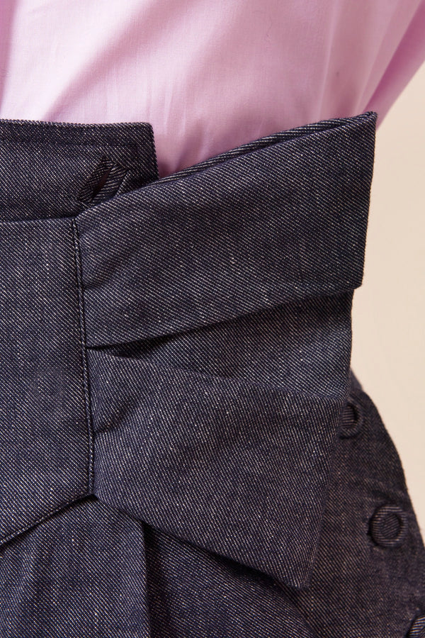 ALIX - Flare pants à noeud - prunegoldschmidt