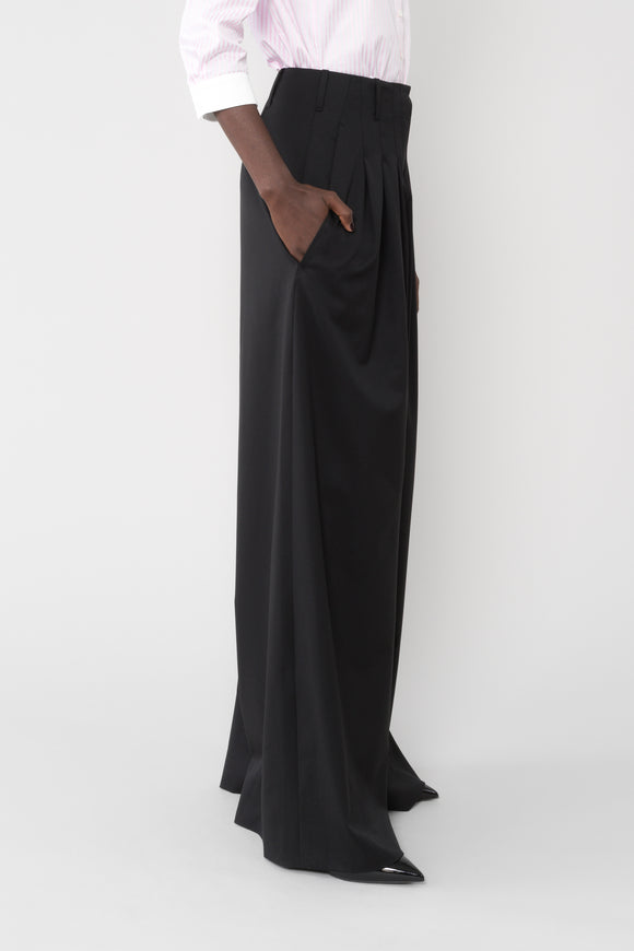 SONIA - Pantalon à plis - prunegoldschmidt