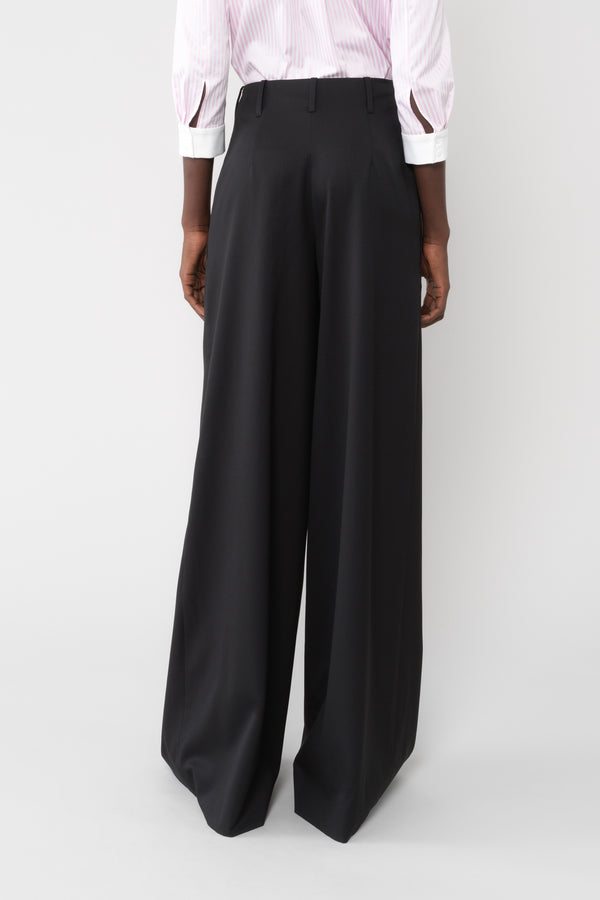 SONIA - Pantalon à plis - prunegoldschmidt