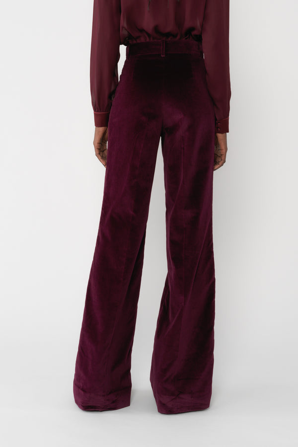 DANAE - Pantalon flare - prunegoldschmidt
