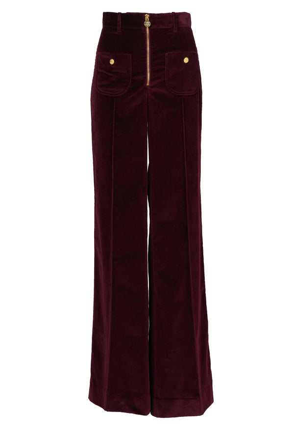 DANAE - Pantalon flare - prunegoldschmidt