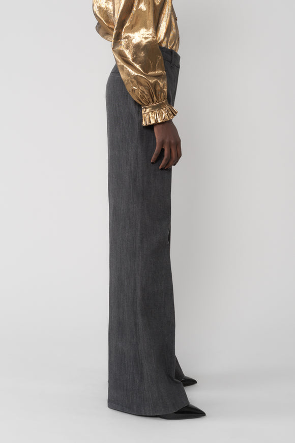 DORINETTA - Pantalon flare - prunegoldschmidt