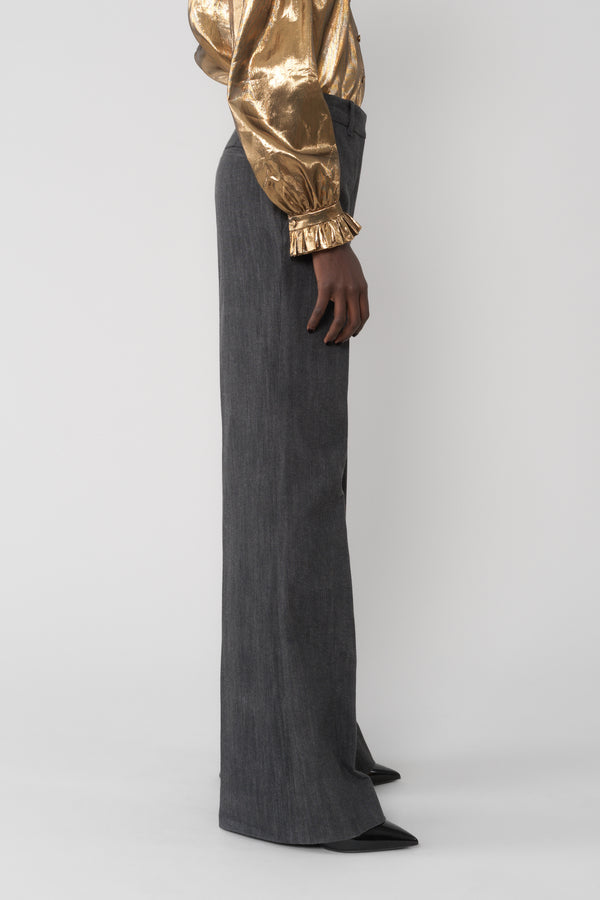 DORINETTA - Pantalon flare - prunegoldschmidt