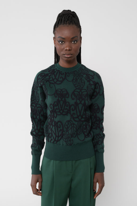 COSETTE - Pull en maille monogrammé - prunegoldschmidt