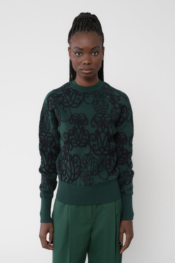 COSETTE - Pull en maille monogrammé - prunegoldschmidt