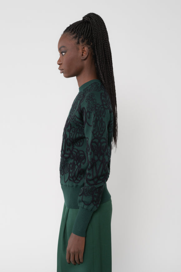 COSETTE - Pull en maille monogrammé - prunegoldschmidt