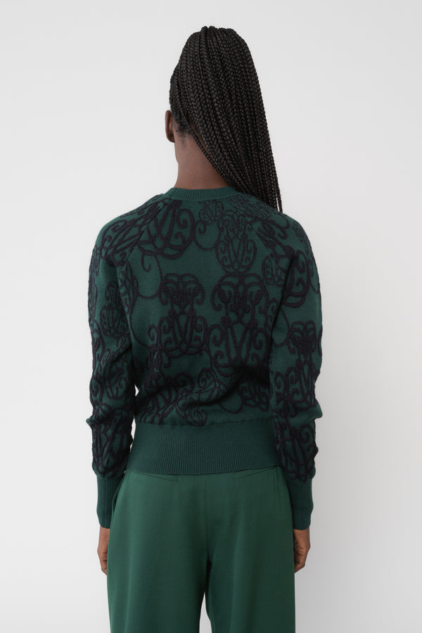 COSETTE - Pull en maille monogrammé - prunegoldschmidt