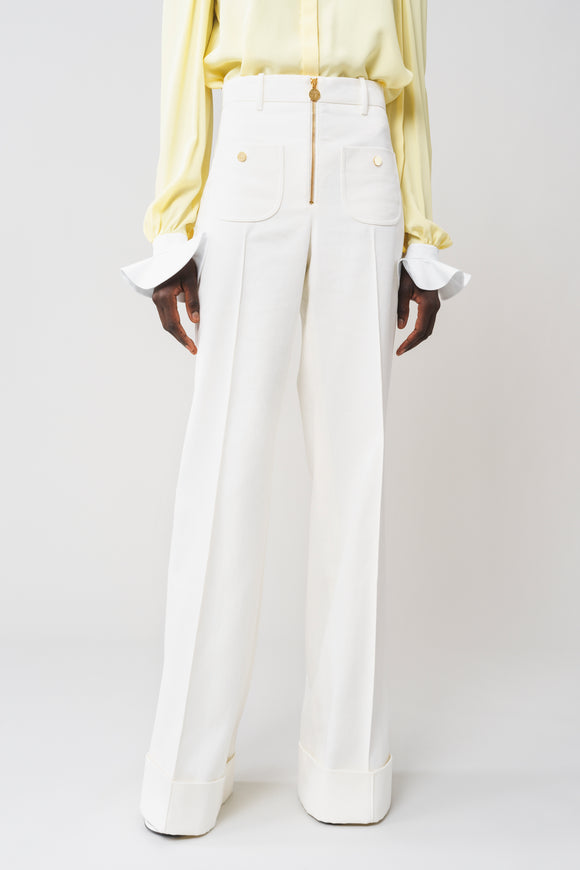 DIANA - Pantalon taille haute évasé - prunegoldschmidt