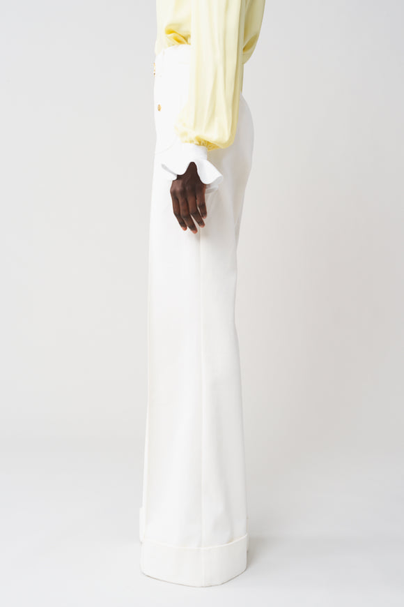 DIANA - Pantalon taille haute évasé - prunegoldschmidt