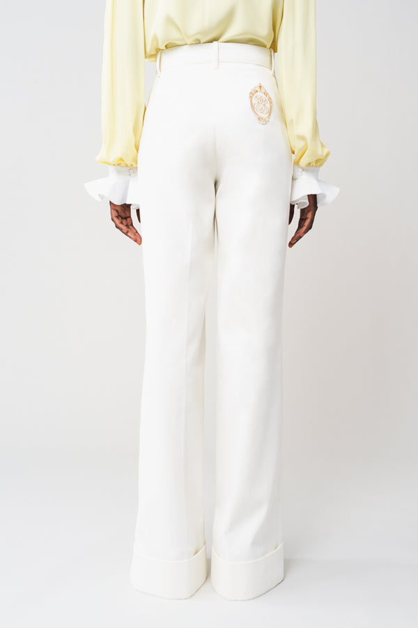 DIANA - Pantalon taille haute évasé - prunegoldschmidt