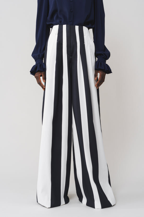 SONIA - Pantalon à plis - prunegoldschmidt