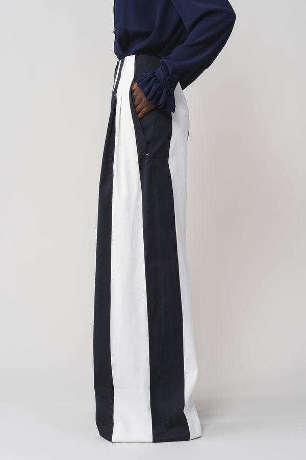 SONIA - Pantalon à plis - prunegoldschmidt