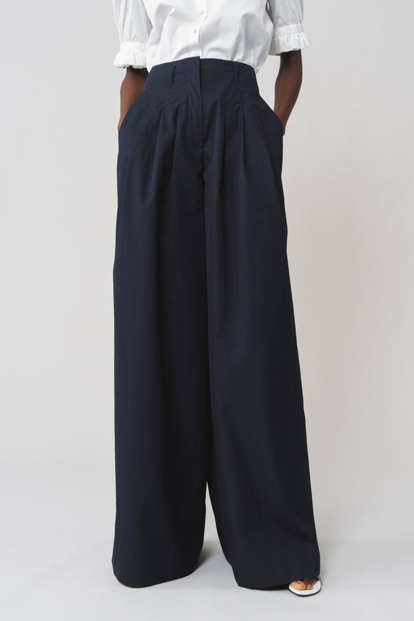 SONIA - Pantalon à plis - prunegoldschmidt